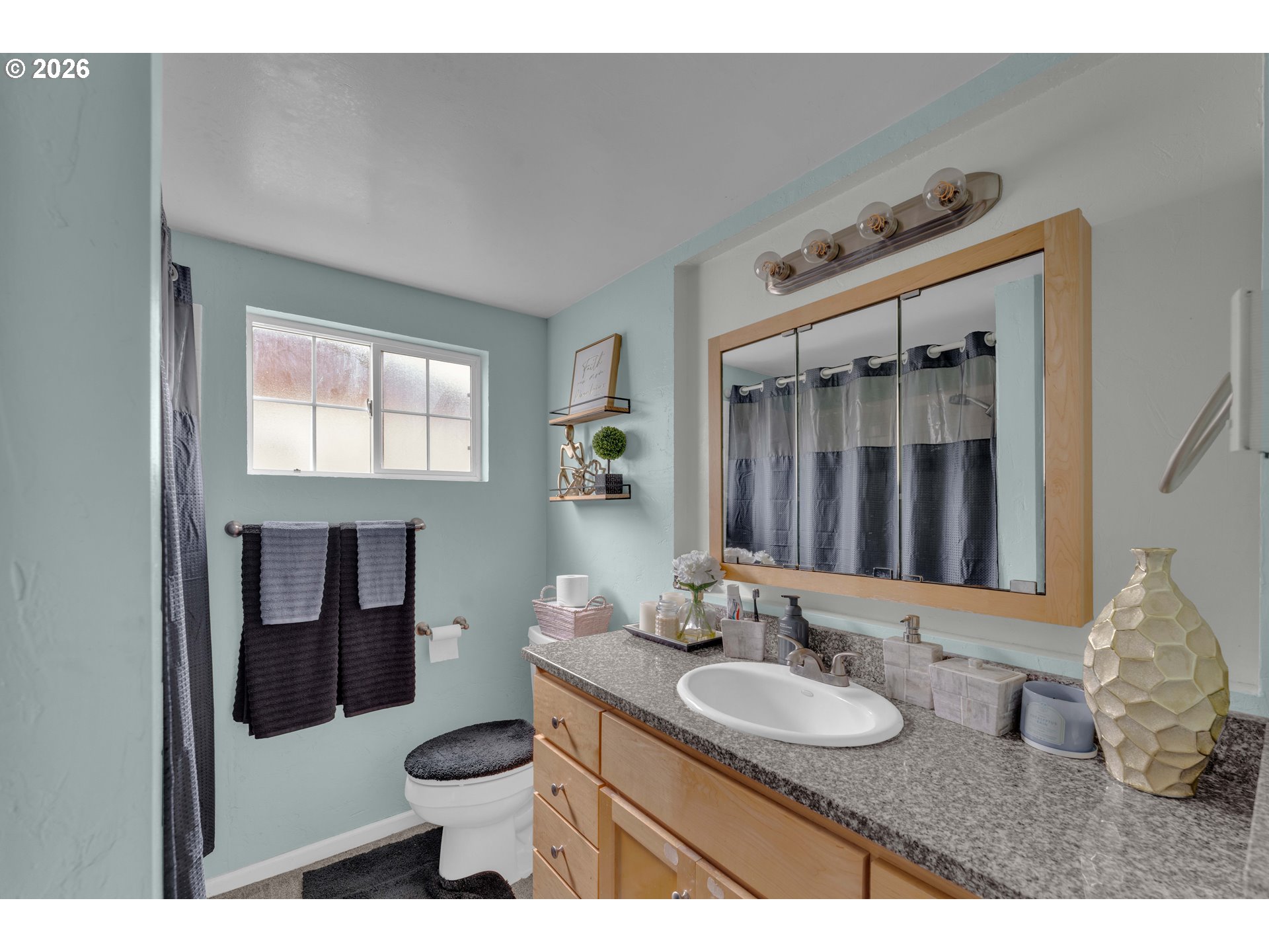 1735 Rainbow Drive Springfield, OR 97477 - Photo 13 of 17 a bathroom with a toilet sink and mirror