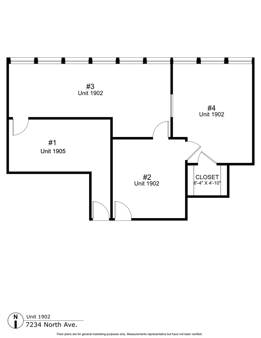 7234 West North Avenue, Unit 1902 Elmwood Park, IL 60707 - Photo 16 of 16 a picture of a floor plan