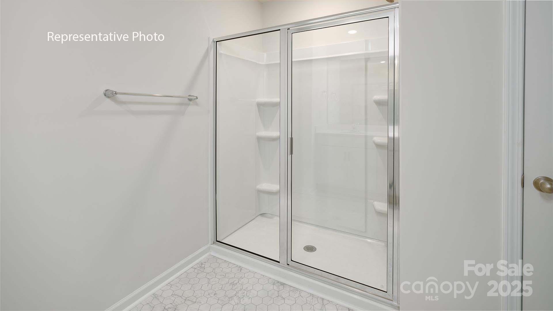 2668 Goose Fair Road Maiden, NC 28650 - Photo 15 of 28 a bathroom with a glass shower door