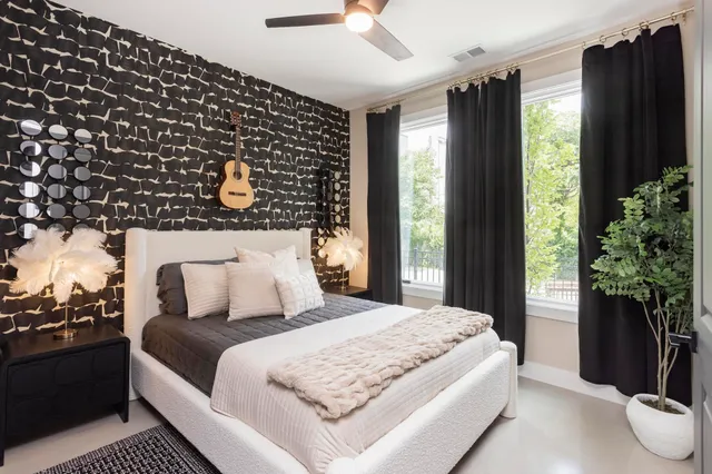 a kitchen with a sink and a microwave