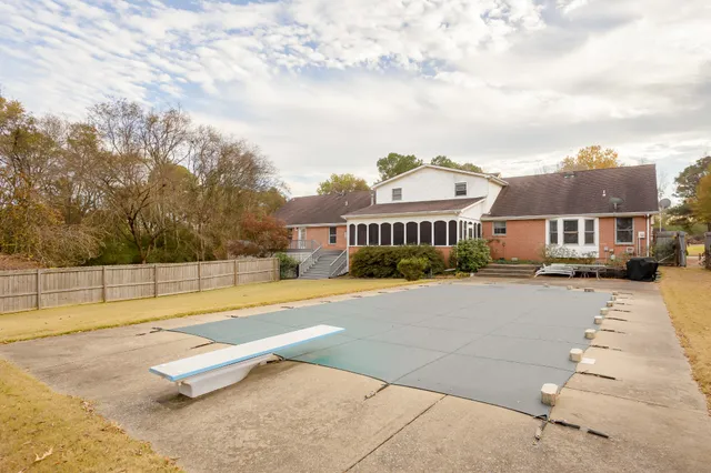 a backyard of a house