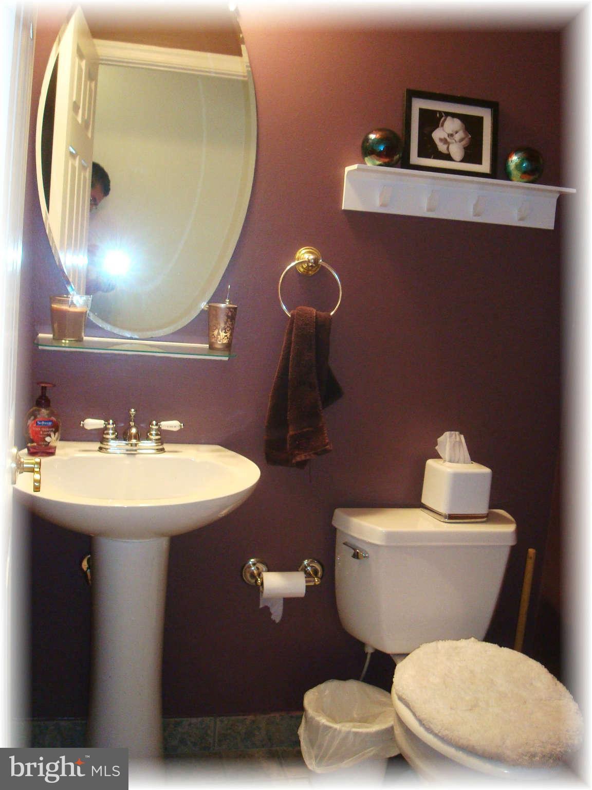 301 Bowleys Quarters Road Baltimore, MD 21220 - Photo 8 of 30 a bathroom with a toilet sink and mirror