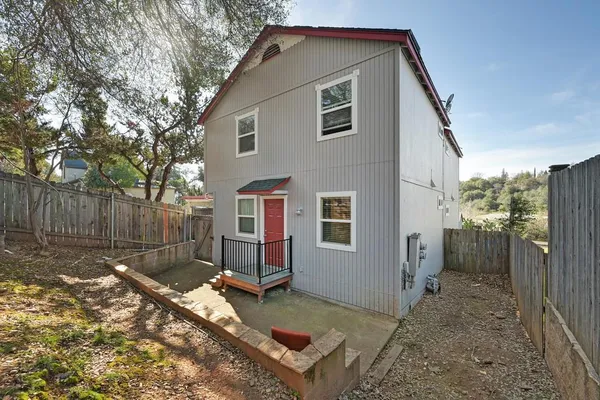 a backyard of a house