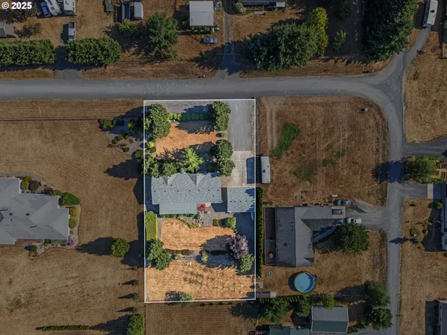 an aerial view of a city
