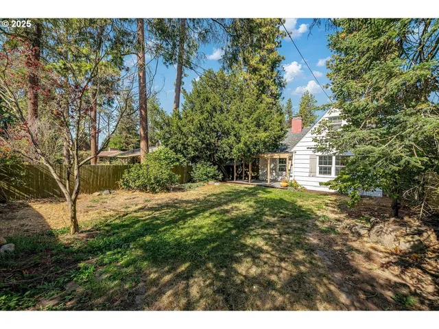 a view of a yard in front of a house