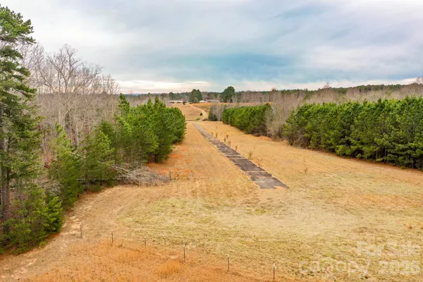 a view of a pathway both side of empty space with mountain