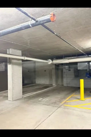 a view of a garage