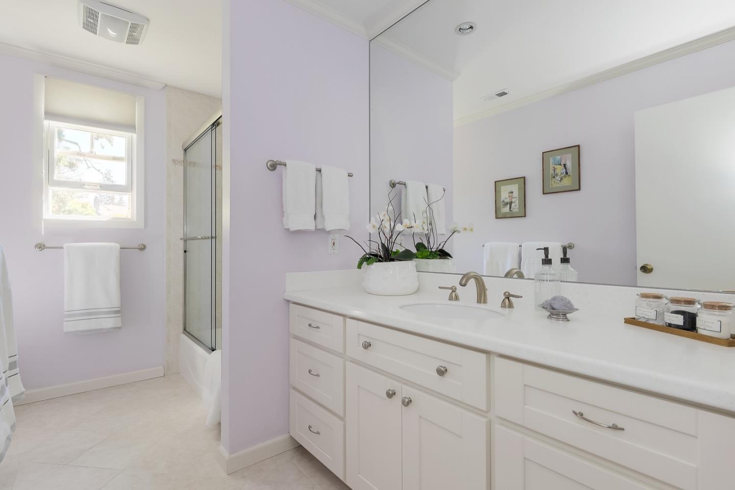 728 Tolman Drive Stanford, CA 94305 - Photo 21 of 27 a bathroom with a double vanity sink and mirror