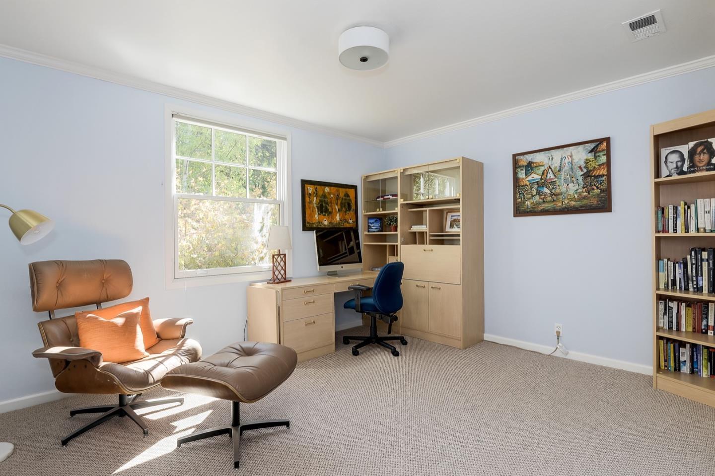 728 Tolman Drive Stanford, CA 94305 - Photo 8 of 27 a view of a workspace with furniture and a window