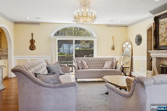 a view of livingroom with furniture and wooden floor
