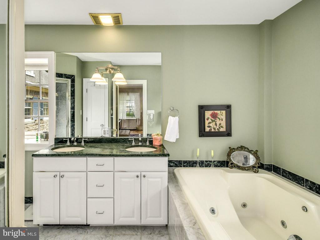 121 Bleddyn Road Ardmore, PA 19003 - Photo 22 of 40 Primary Bath with Whirlpool Tub and Walk-in Shower