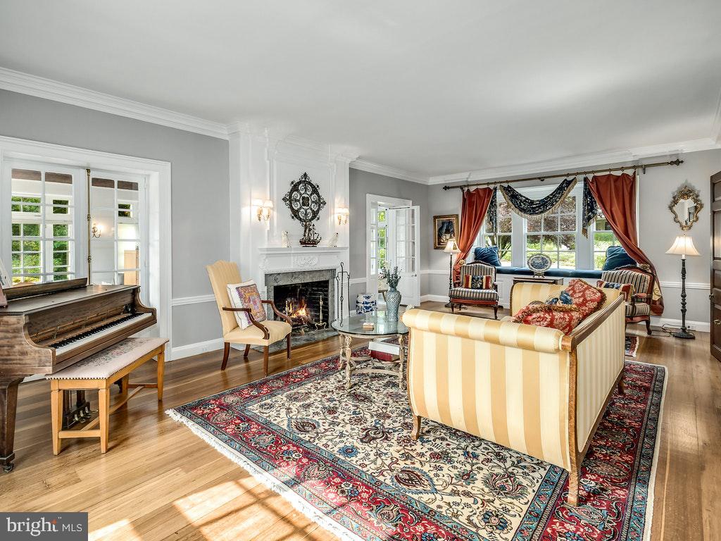121 Bleddyn Road Ardmore, PA 19003 - Photo 6 of 40 Living Room with Fireplace
