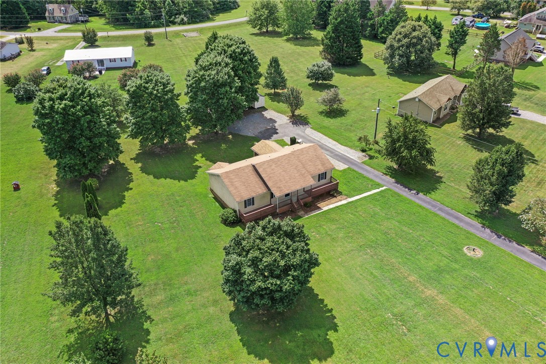 1146 Indian Valley Road Heathsville, VA 22473 - Photo 43 of 45 an aerial view of a house with a garden
