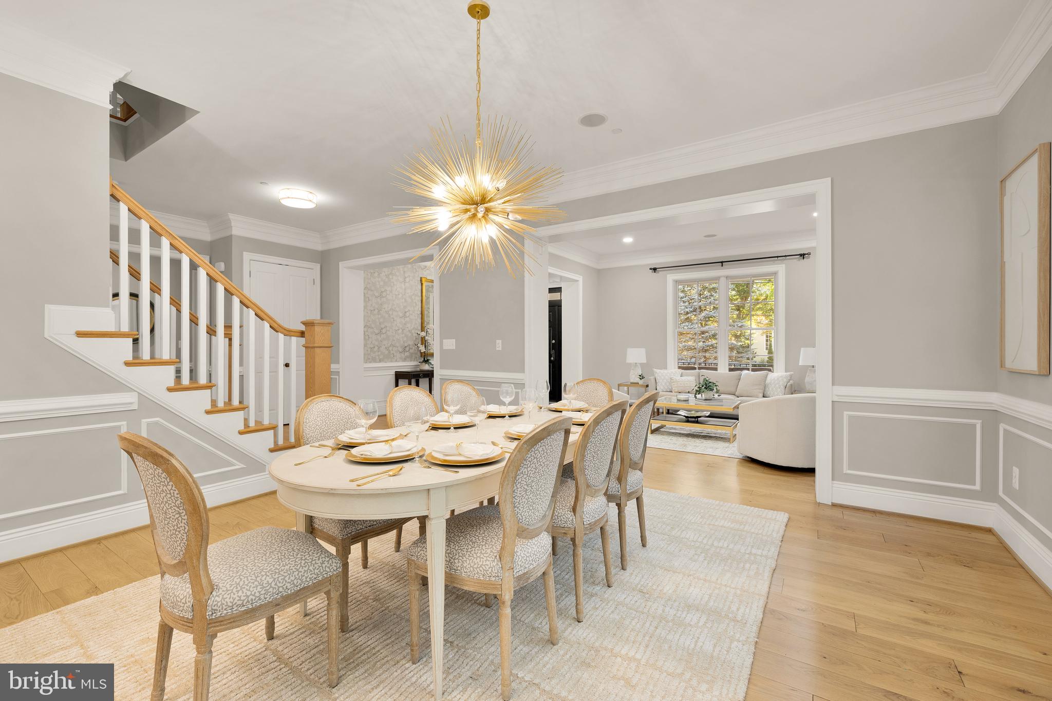 5606 Parkston Road Bethesda, MD 20816 - Photo 14 of 50 a view of a a dining room with furniture window and wooden floor