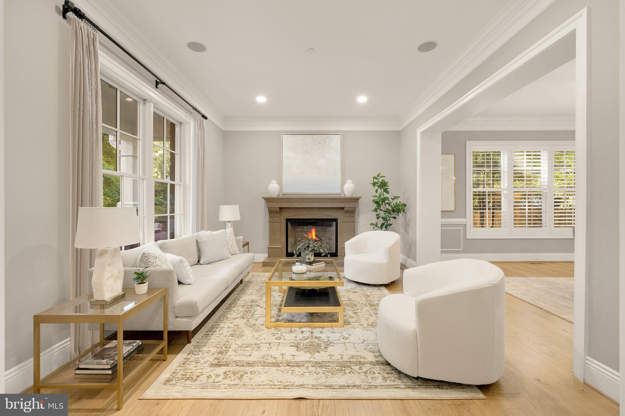 5606 Parkston Road Bethesda, MD 20816 - Photo 9 of 50 a living room with furniture and a fireplace