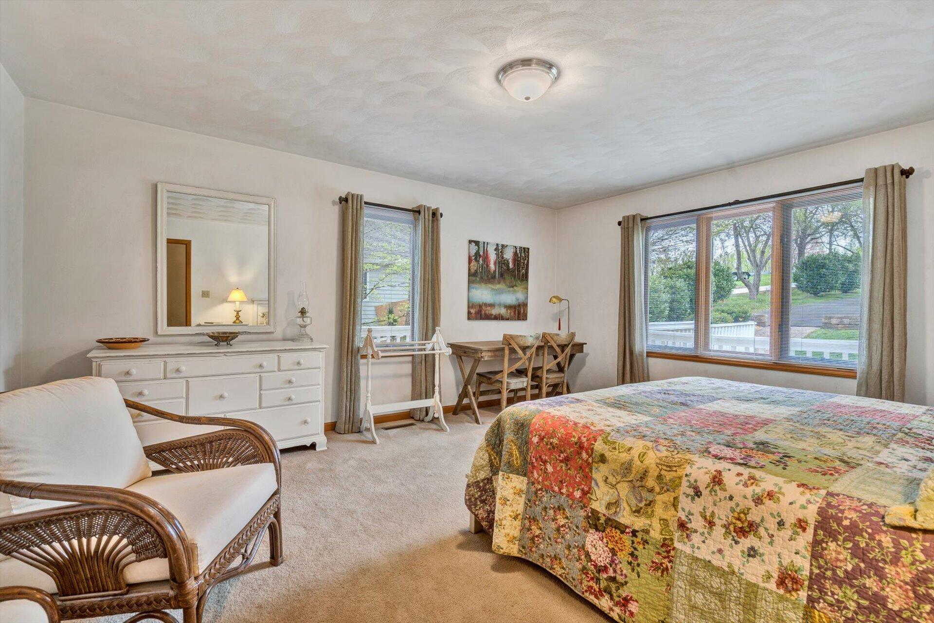 515 Cedar Ridge Road Union Hall, VA 24176 - Photo 24 of 51 a bedroom with a bed and a couch