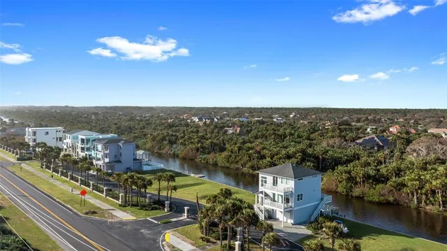 an aerial view of multiple house