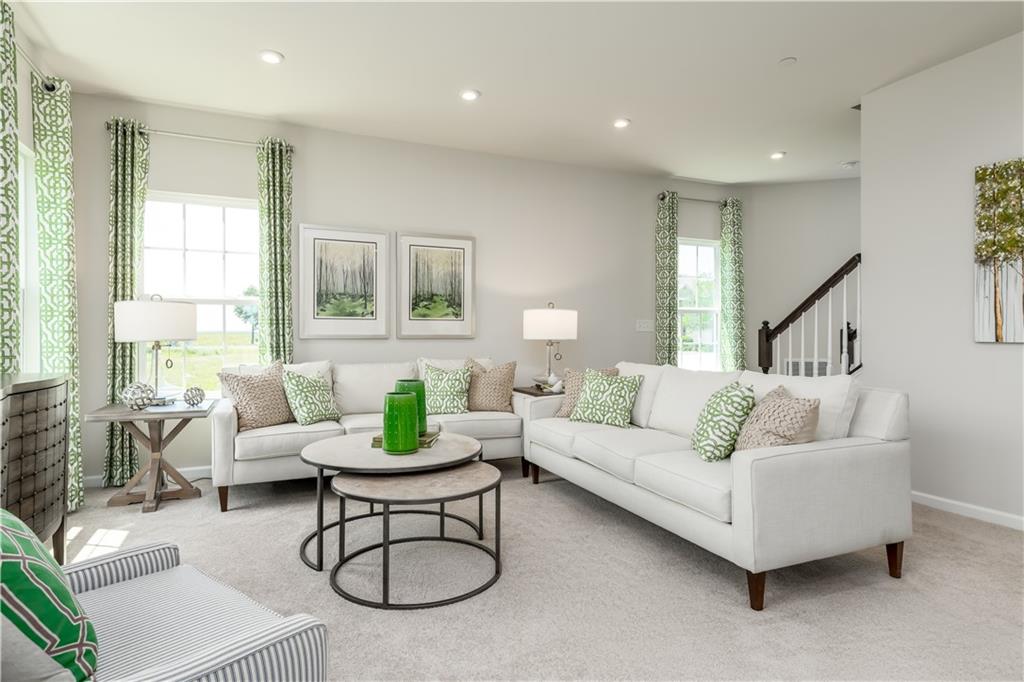 5205 Spruce Road Gibsonia, PA 15044 - Photo 2 of 6 a living room with furniture and a large window