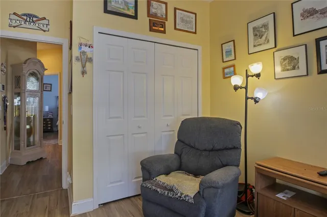 a living room with furniture and a couch