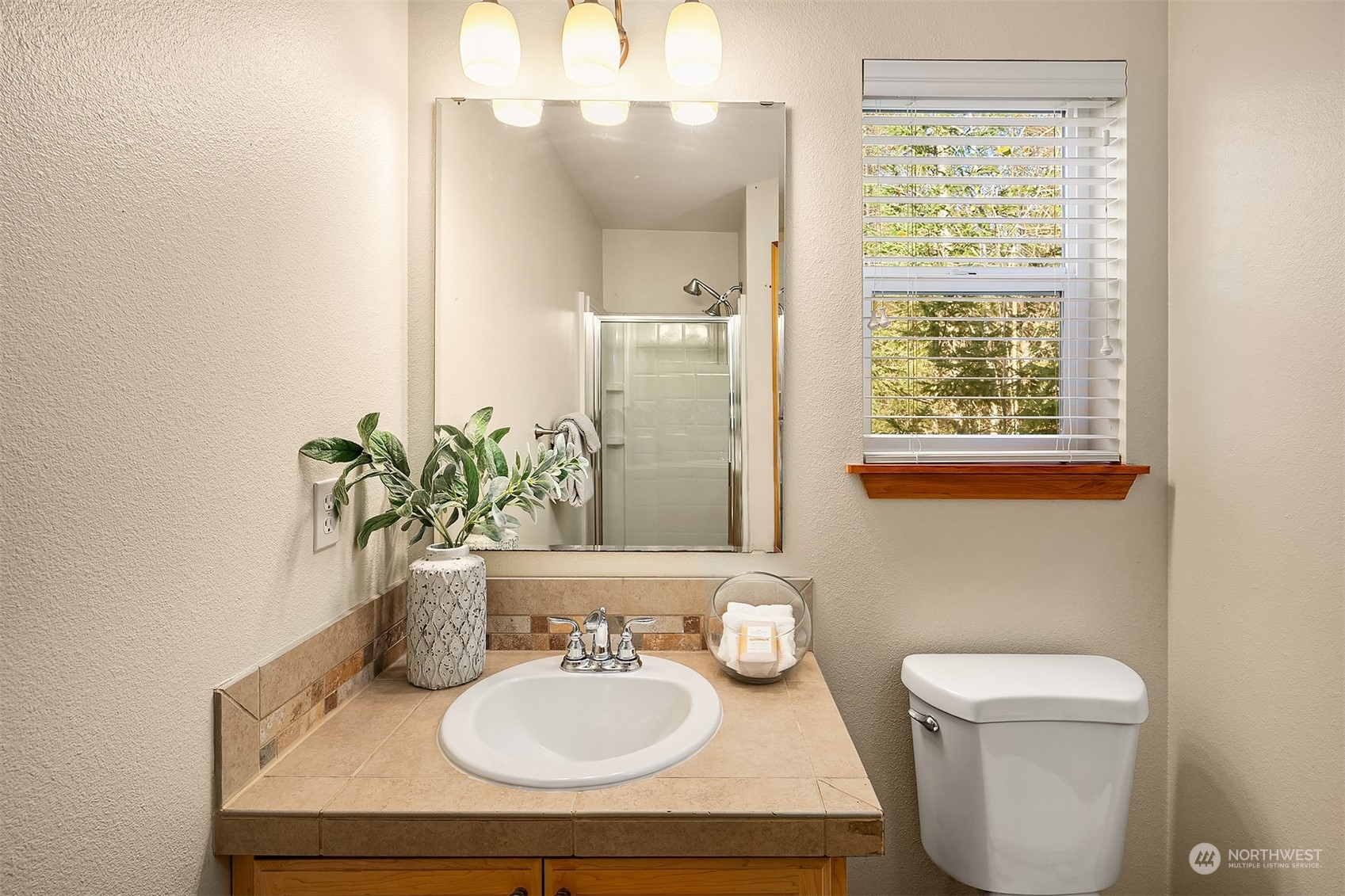20012 79th Avenue Northeast Kenmore, WA 98028 - Photo 19 of 35 a bathroom with a toilet sink and a mirror
