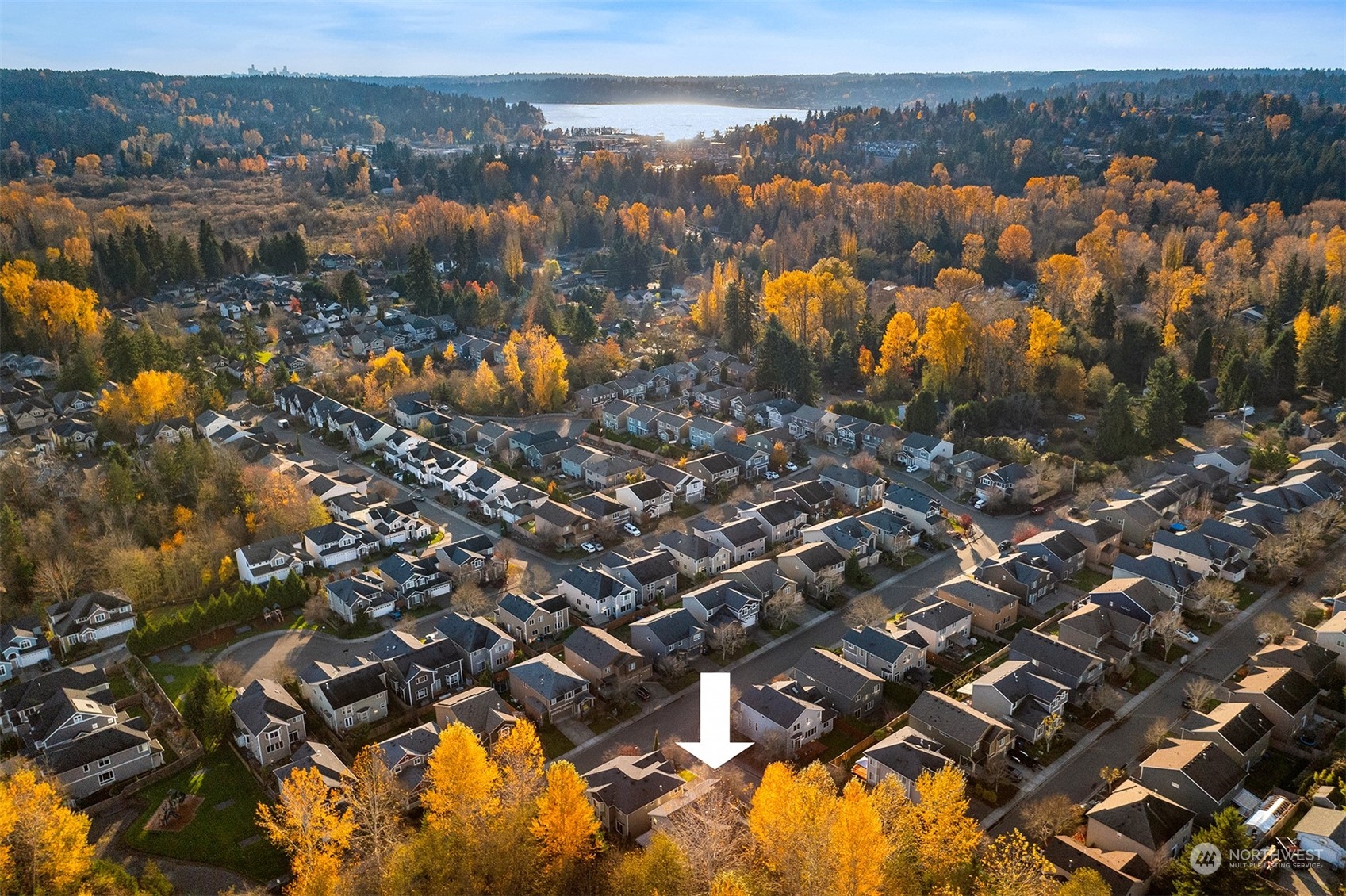 20012 79th Avenue Northeast Kenmore, WA 98028 - Photo 32 of 35 an aerial view of residential houses with outdoor space