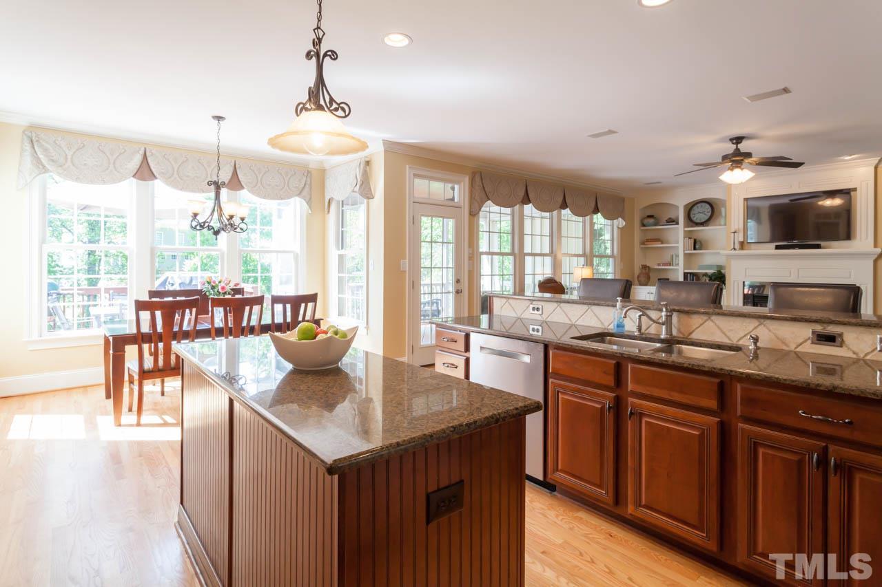 4218 Batiste Road Raleigh, NC 27613 - Photo 14 of 25 GOURMET KITCHEN WITH OPEN VIEW INTO FAMILY ROOM.