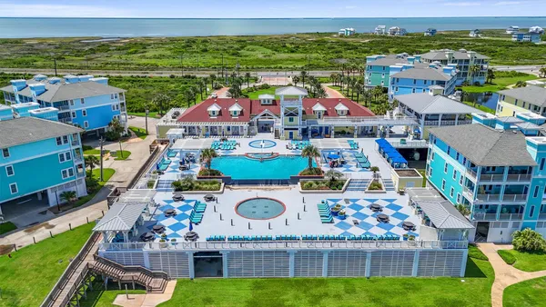 a aerial view of multiple house