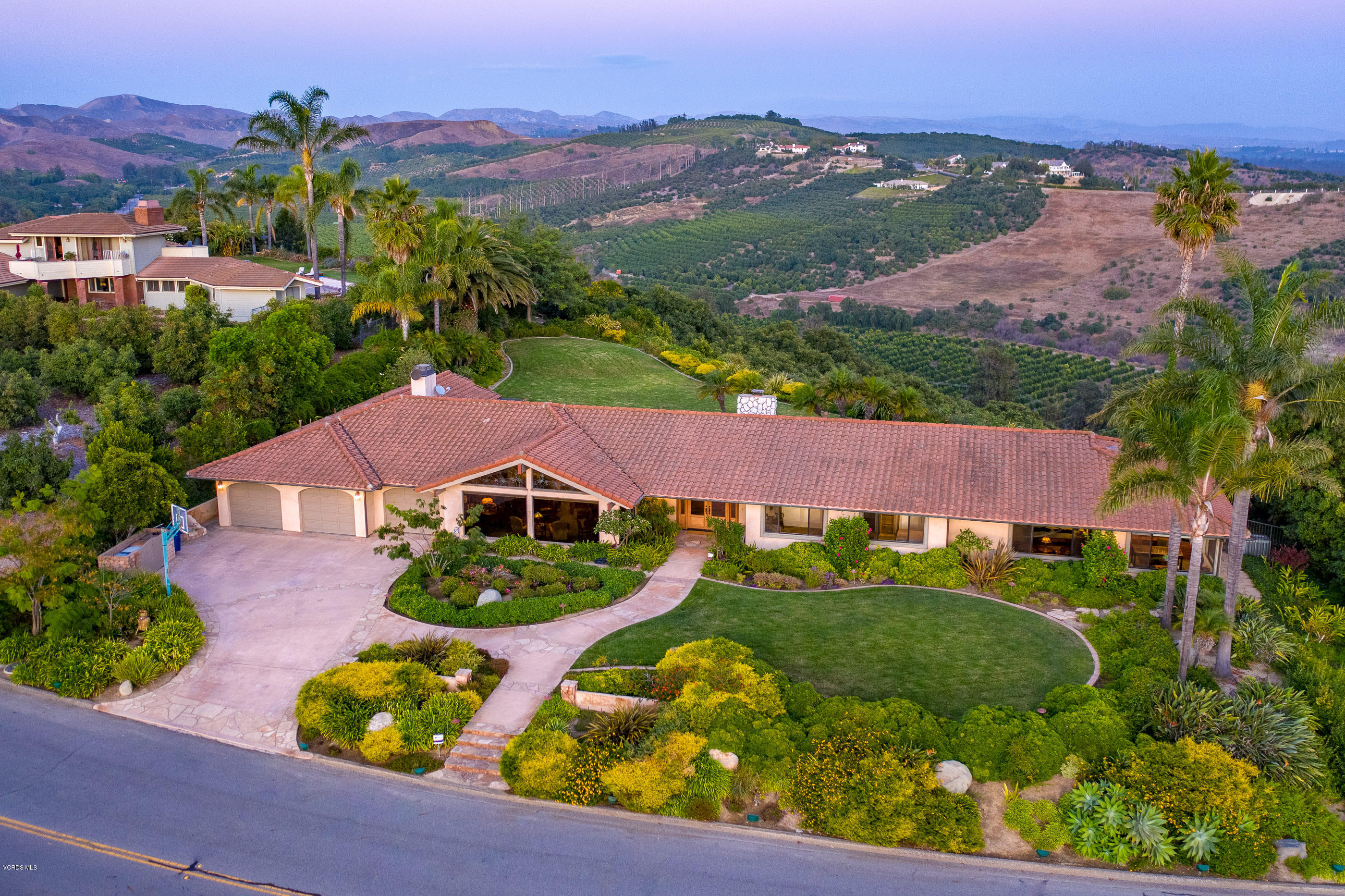 6138 West Greentree Drive Somis, CA 93066 - Photo 58 of 61 an aerial view of house with yard swimming pool and mountain view