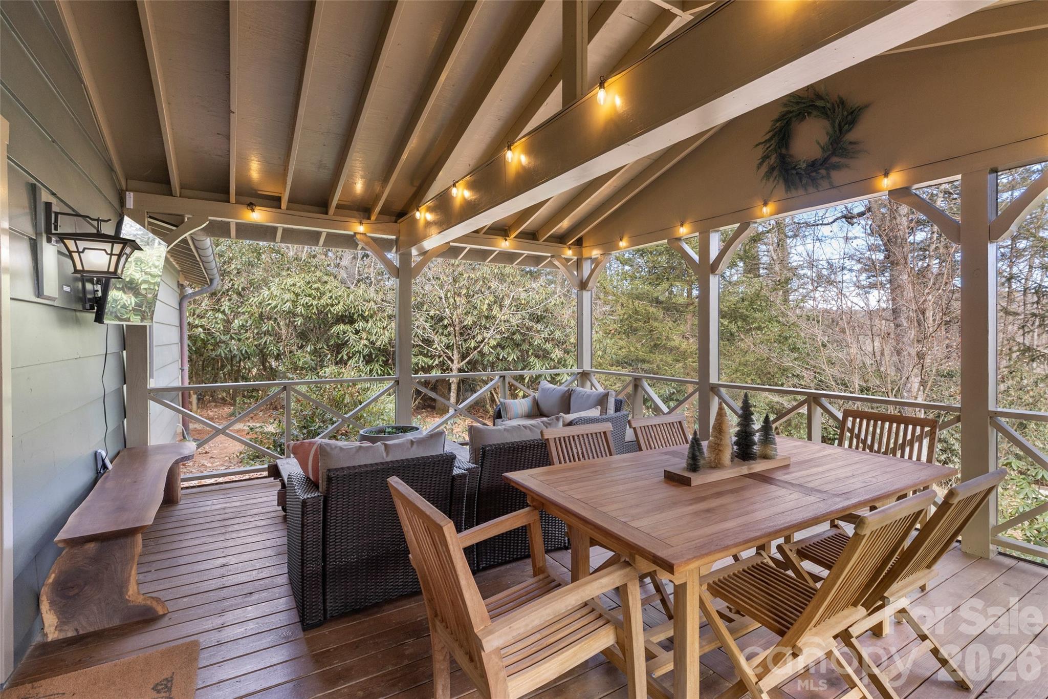 464 Franklin Road Highlands, NC 28741 - Photo 30 of 44 a view of a dining room with furniture window and outside view