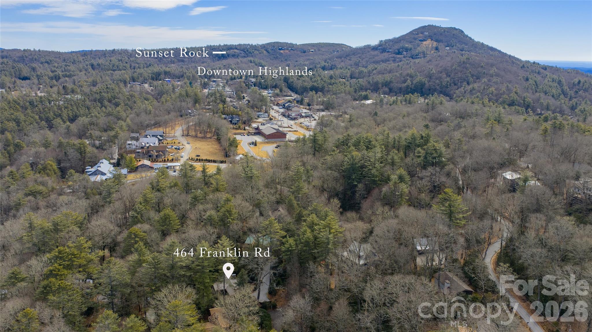 464 Franklin Road Highlands, NC 28741 - Photo 5 of 44 an aerial view of residential house and green space