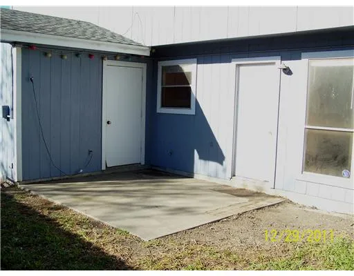 a view of a door of the house