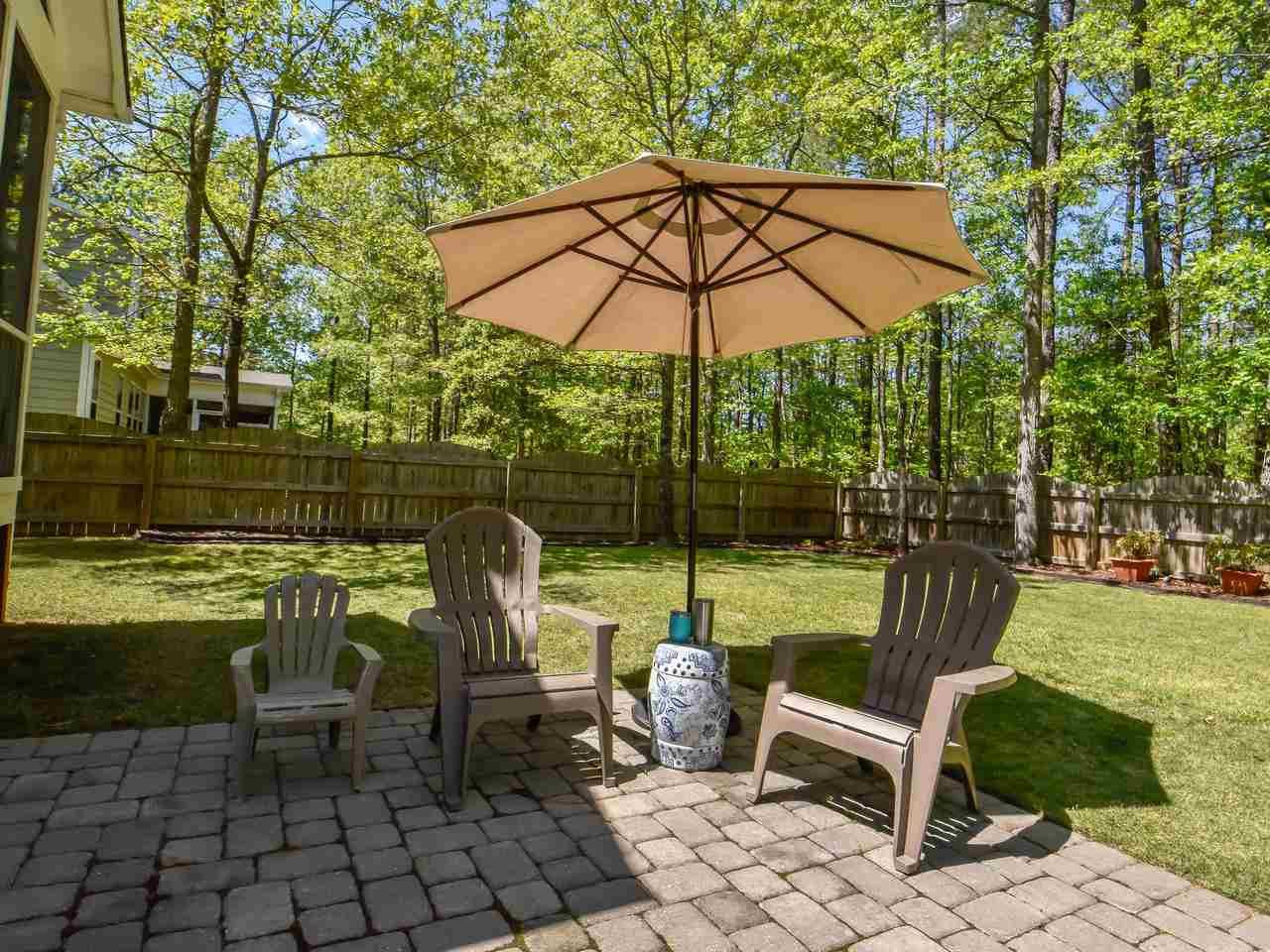 4417 Brighton Ridge Drive Apex, NC 27539 - Photo 23 of 30 One of the best back yards in the Neighborhood. Flat Lot with privacy fence and wooded buffer, the lot extends several feet beyond the fence. PATIO