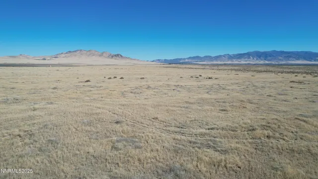 a view of a field with an ocean view