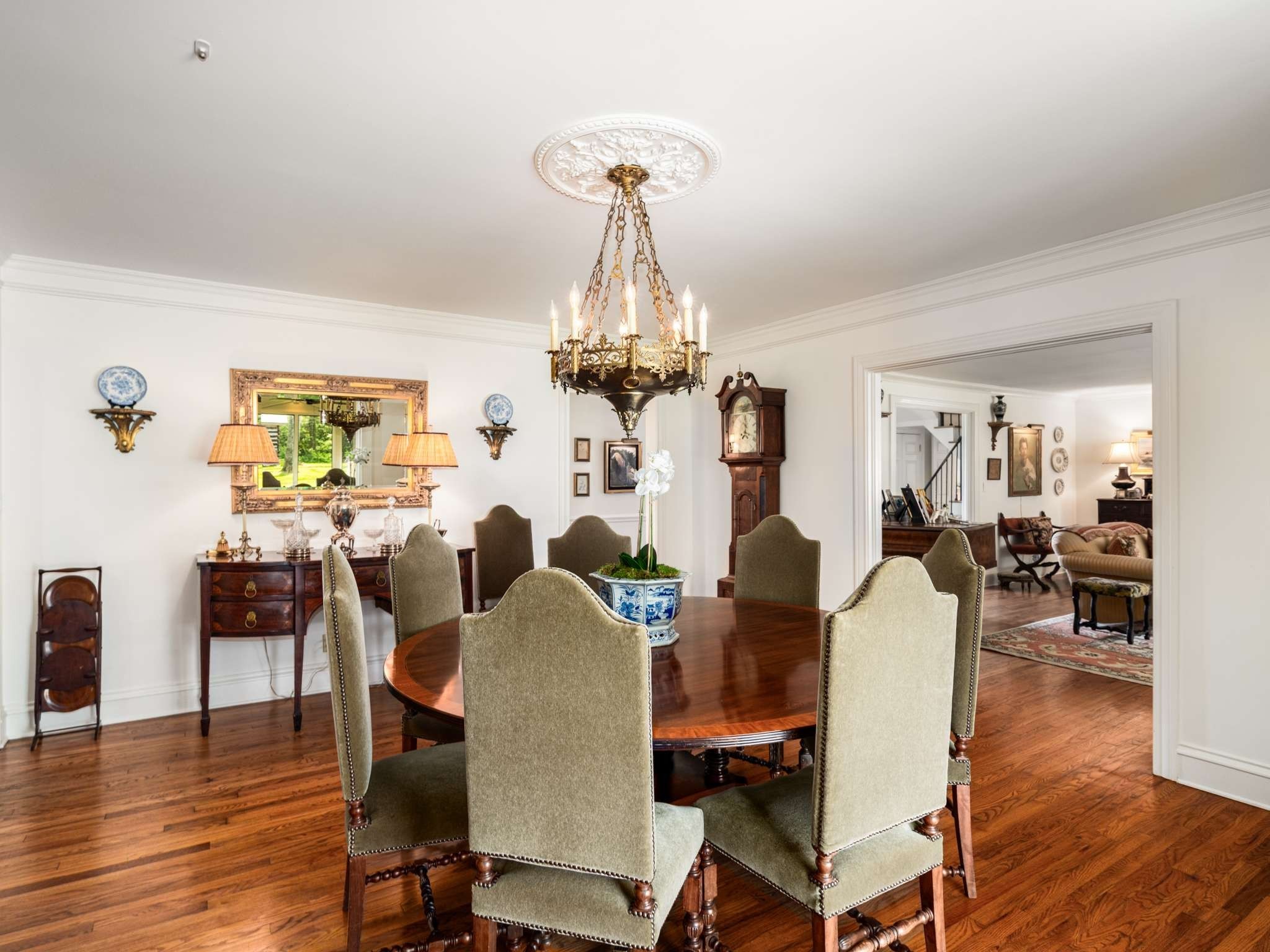 305 Davidson Road Nashville, TN 37205 - Photo 15 of 73 a view of a dining room with furniture wooden floor and chandelier