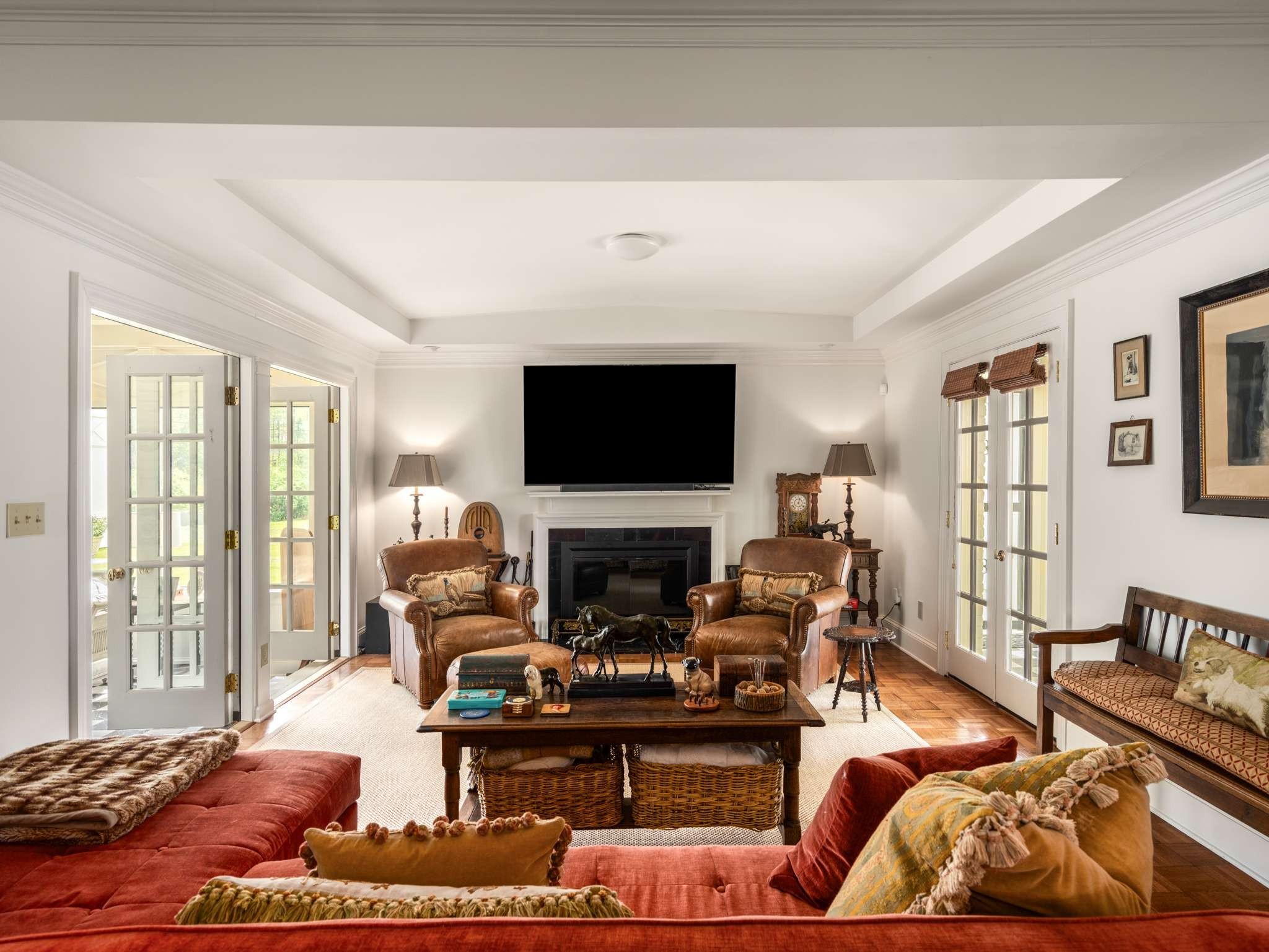 305 Davidson Road Nashville, TN 37205 - Photo 23 of 73 a living room with furniture fireplace and a flat screen tv