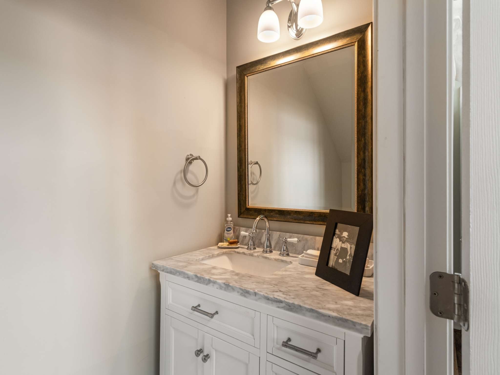 305 Davidson Road Nashville, TN 37205 - Photo 47 of 73 a bathroom with a granite countertop sink and a mirror