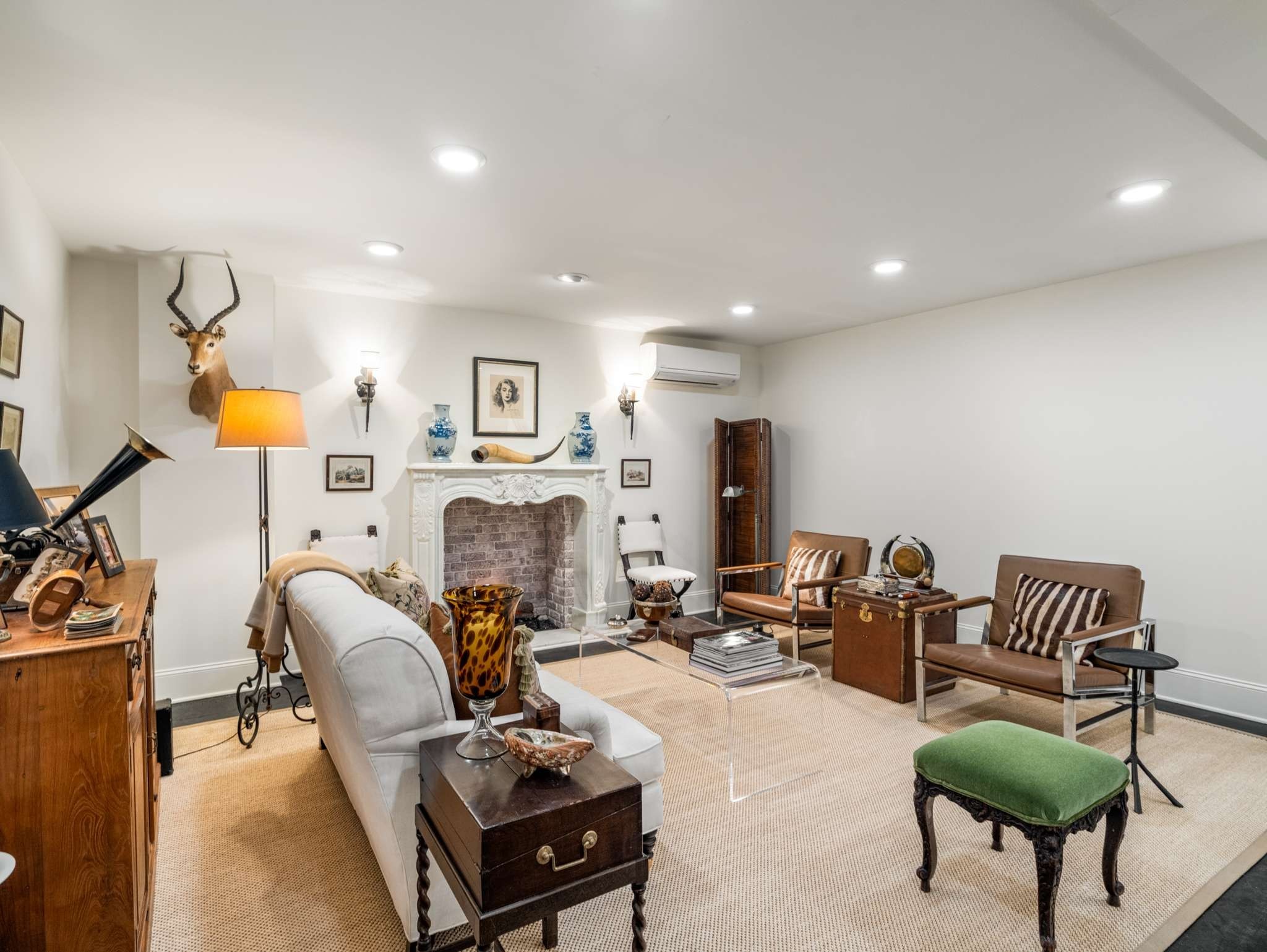 305 Davidson Road Nashville, TN 37205 - Photo 56 of 73 a living room with furniture a fireplace and a flat screen tv