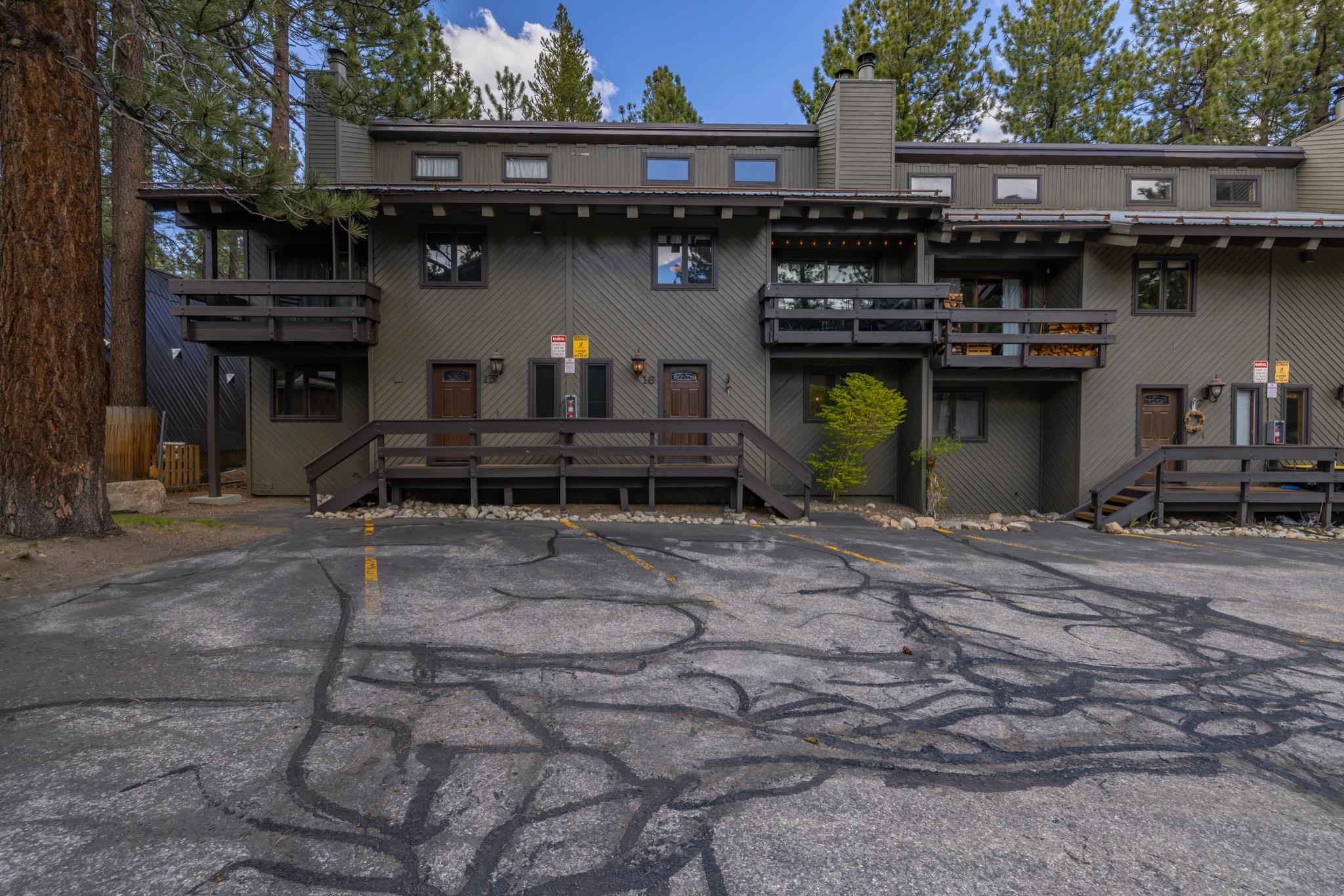 484 Manzanita Road, Unit 16 Mammoth Lakes, CA 93546 - Photo 33 of 34 a view of a chair and tables on the backyard