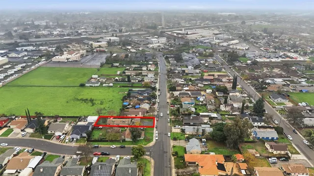 an aerial view of a city