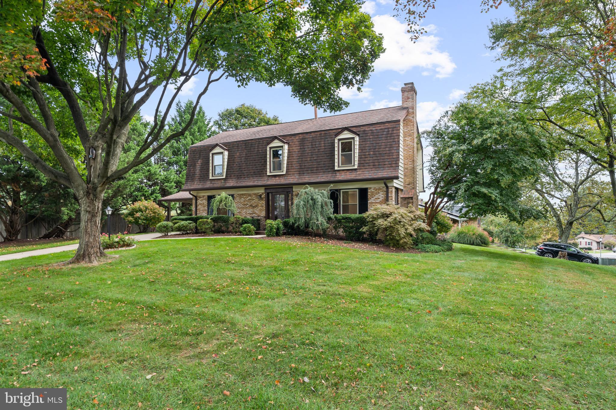 The home is sited beautifully atop the large lot.
