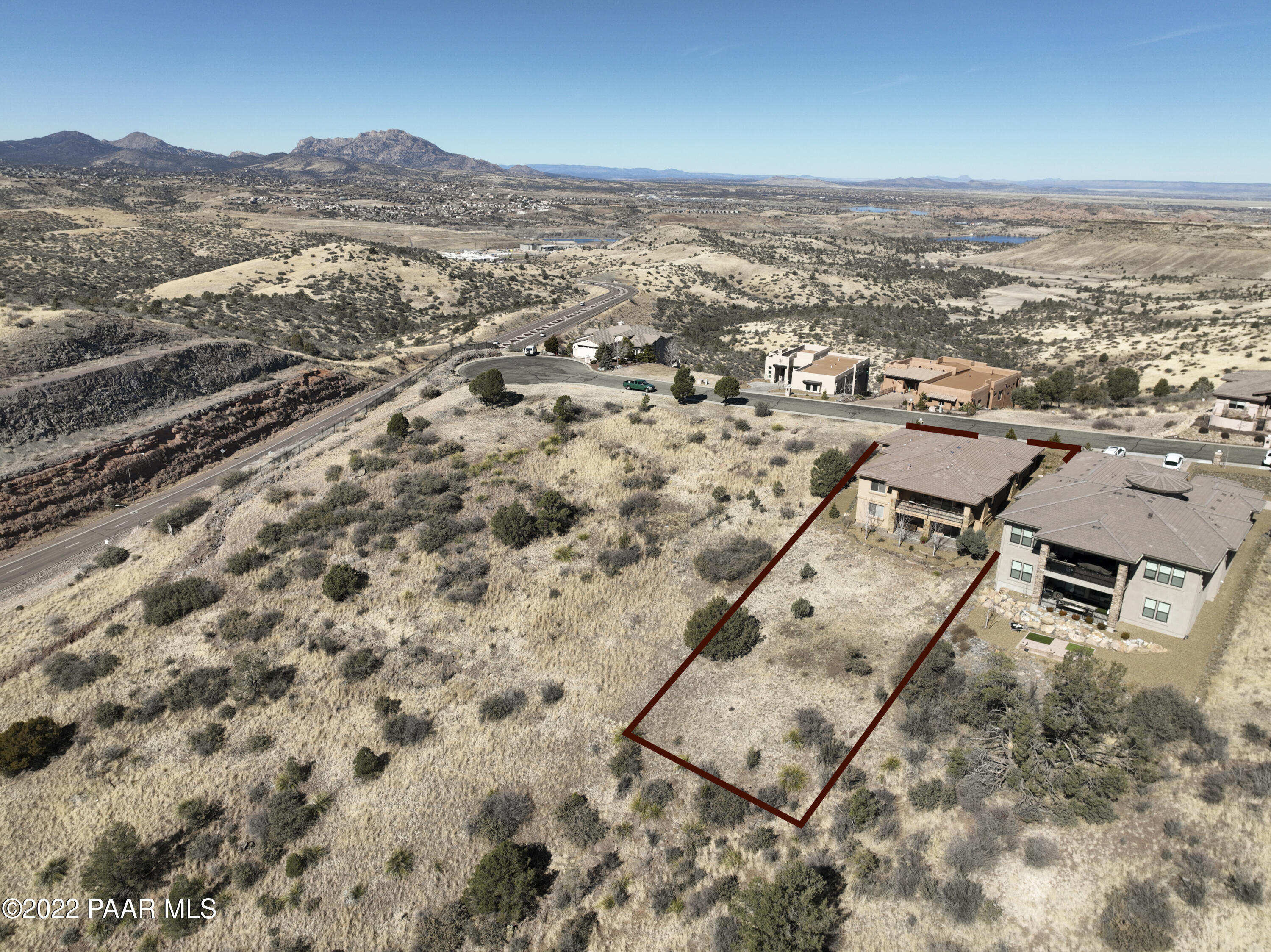 3165 Bar-Circle-A Road Prescott, AZ 86301 - Photo 31 of 33 AERIAL LOT OUTLINE