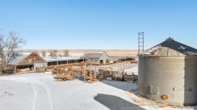 a view of a terrace with city view