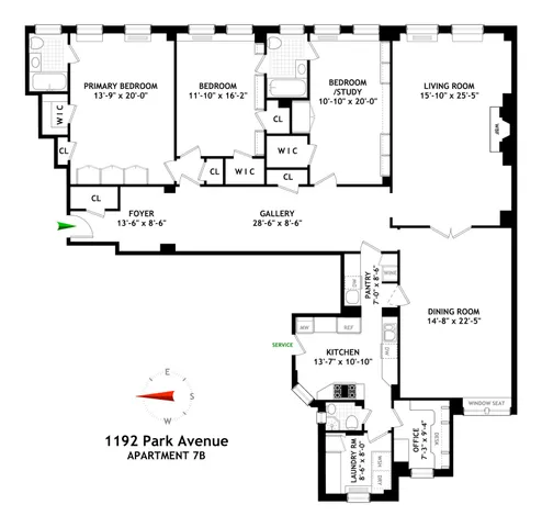 $3,995,000 | 1192 Park Avenue, Unit 7B | Upper East Side