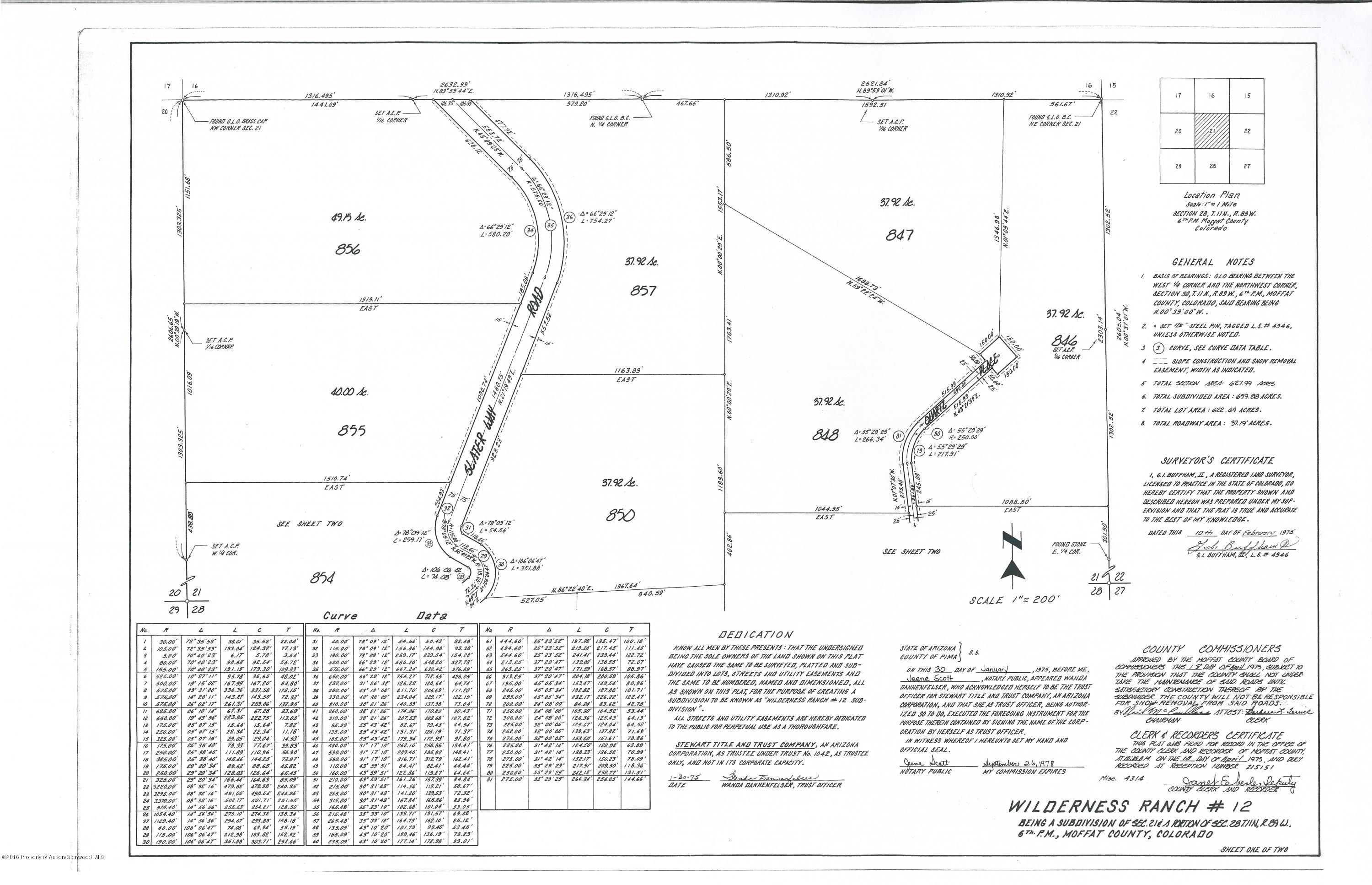 799 Slater Way Road, Unit LOT 855 Craig, CO 81625 - Photo 5 of 5 Lot 855 map