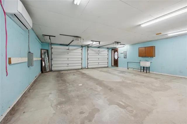 a view of a backyard with a trees