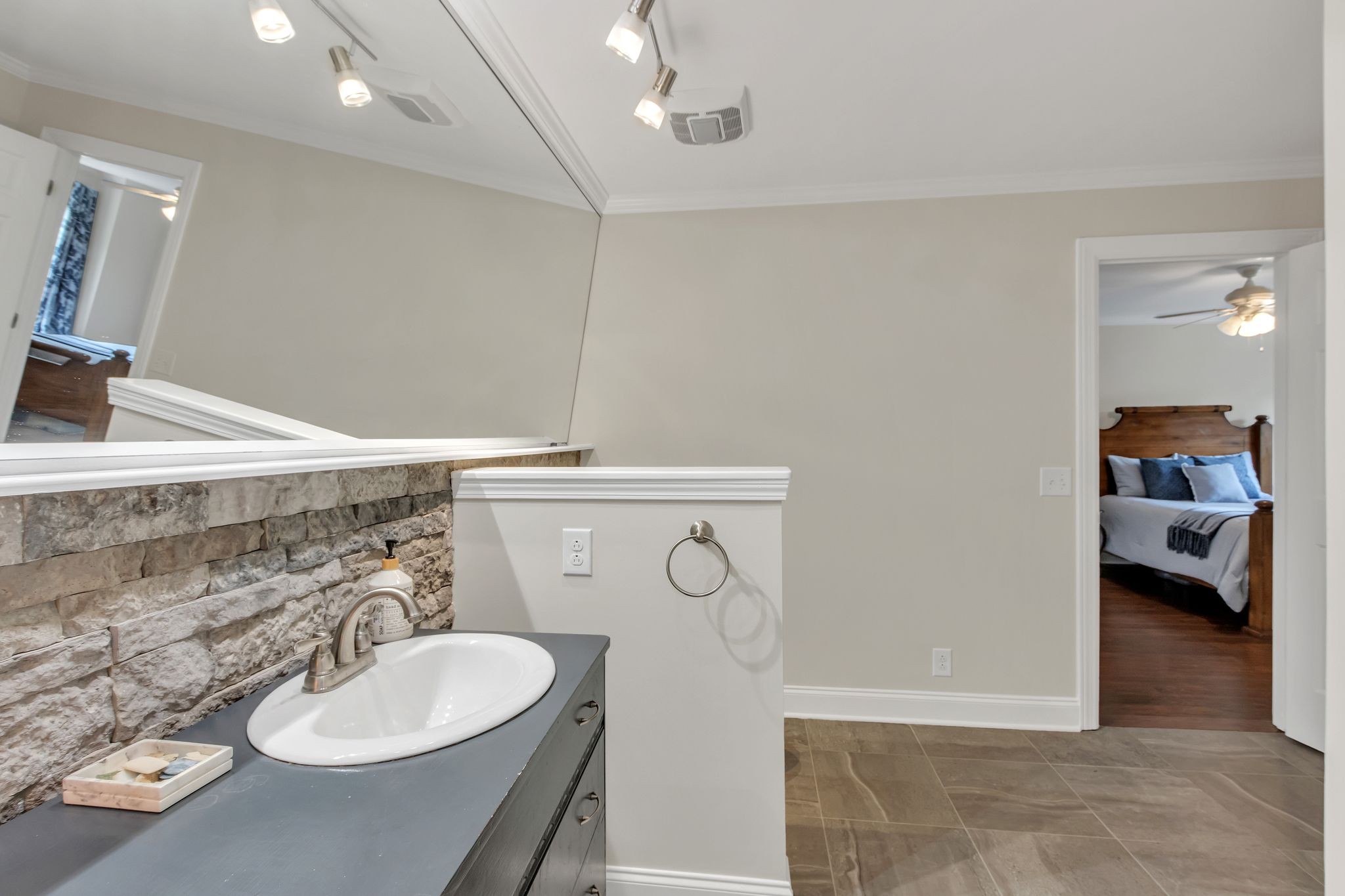 2248 Racquet Club Drive Murfreesboro, TN 37128 - Photo 28 of 41 a en suite bathroom with a double vanity sink and a mirror