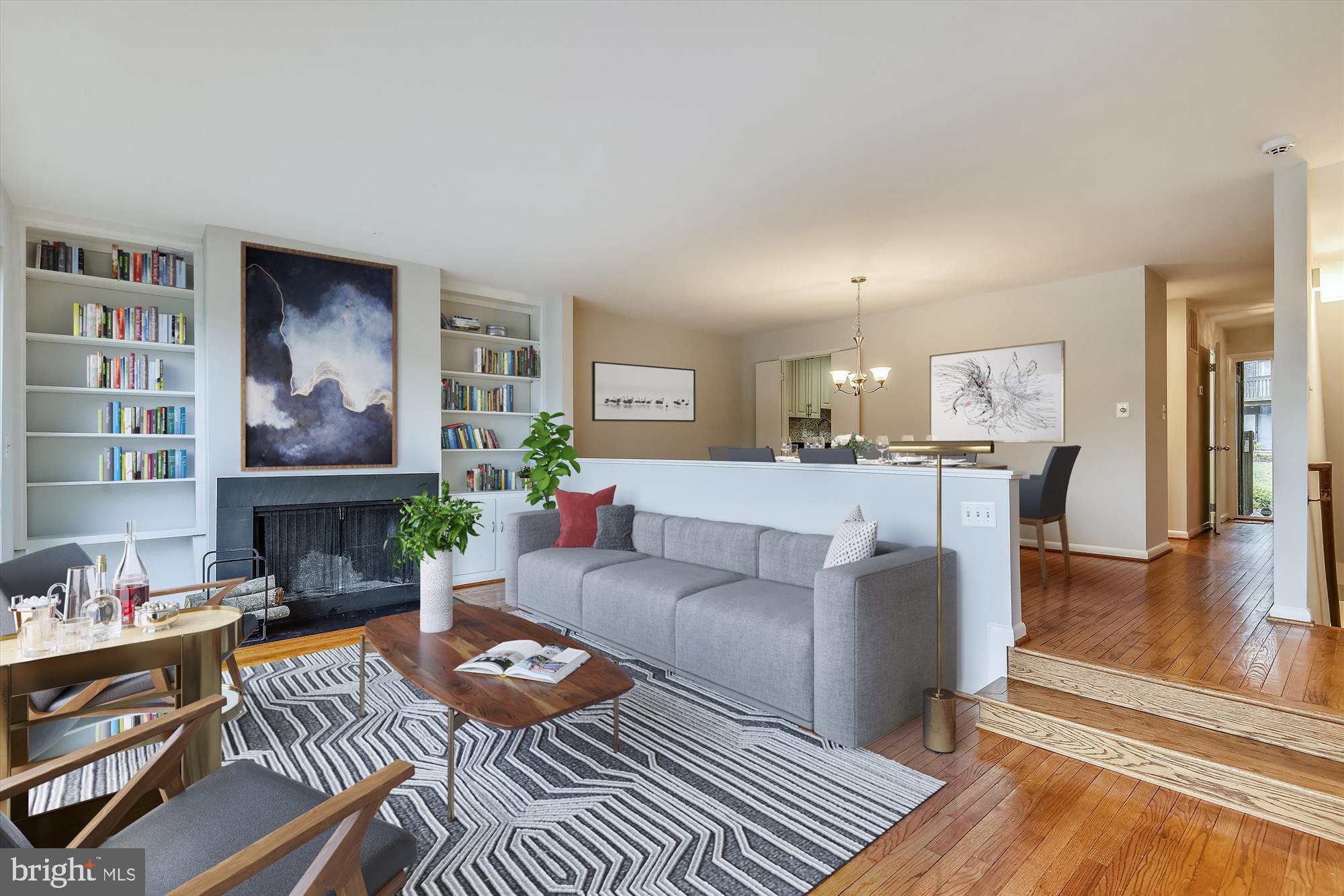 11328 Dockside Circle Reston, VA 20191 - Photo 14 of 44 Solid oak hardwoods. Slate fireplace surround.