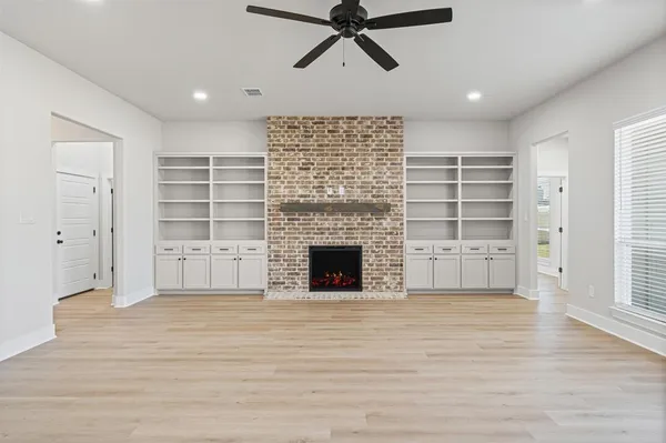 a view of a livingroom with a staircase