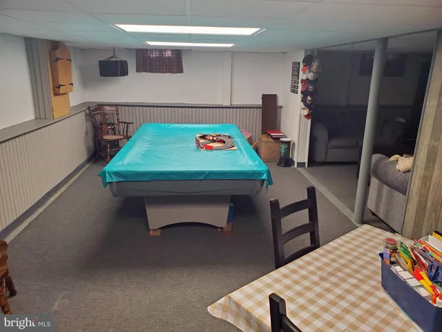 a room with furniture and a table