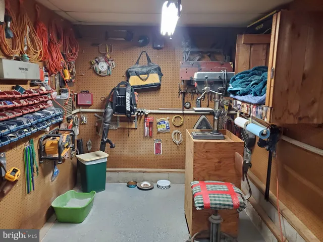 a room with gym equipment